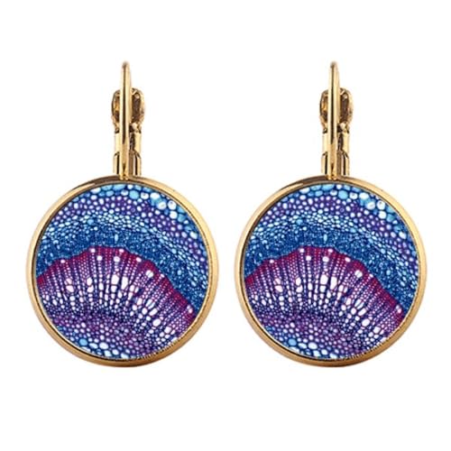 Boucles d'oreilles clip microcosme en or pour vos soirées habillées