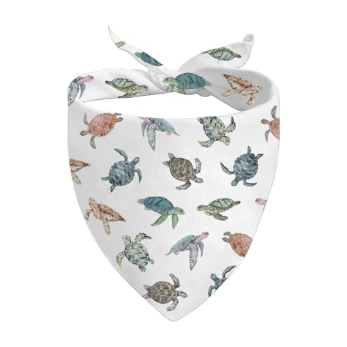 Bandana pour chien tortue de mer écharpe été chiot et cadeau vie océan