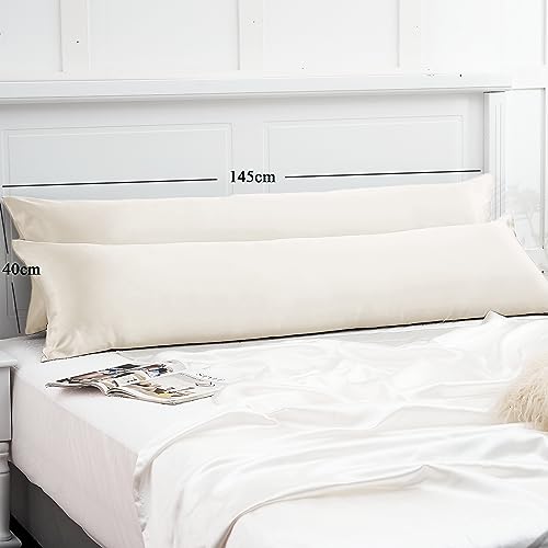 40x145cm Federa in Raso & 2 Scrunchies, Chiusura a...