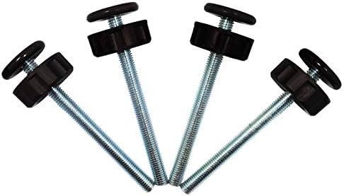 Baby Gate Guru Extra Long M10 (10mm) Spindle Rods for Pressure Mounted Gates Replacement Set – 4 Pack of M10 Spindle Screw Bolts for Baby and Pet Safety Gates – Choose Your Color (10mm, Black)