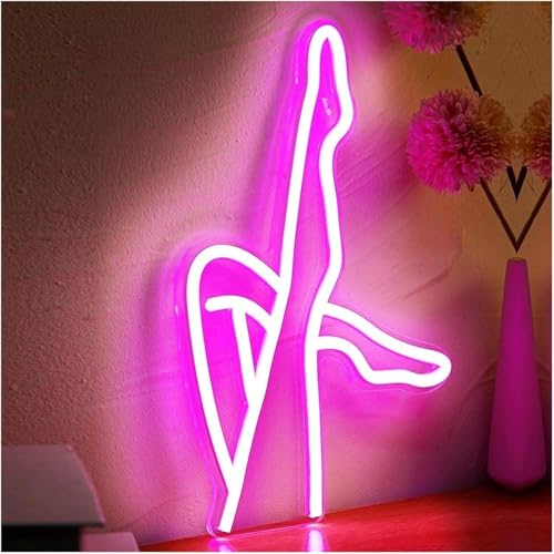 Enseigne lumineuse au néon LED jambe de dame pour mur intérieur terne