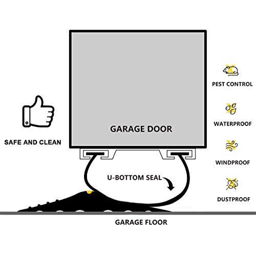 Eapele 10Ft Garage Door Threshold Seal Weatherproof Easy Cut Replacement Strip #TOP1