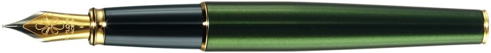 Diplomat Excellence - Penna stilografica A2 con punta fine in acciaio, colore: Oro Evergreen