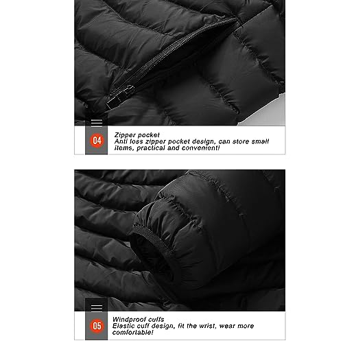 Jaqueta Aquecida, Jaqueta de Aquecimento de Inverno USB Nylon e Poliéster Aquecimento Rápido para Ho