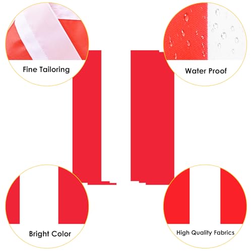 Image of AhfuLife 33 Ft Austrian String Flags Banner for World Cup Decorations 2026, 30 Pcs Small Austria Bunting Flags - Double Sided for National Day, Home, Bar, Garden, Soccer Party Decor (5.5x8.3 Inch)