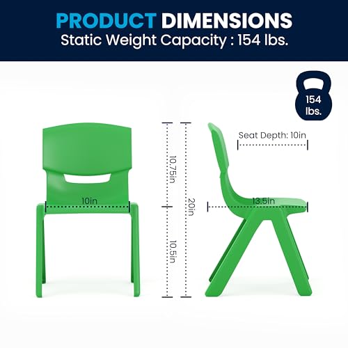 Image of Flash Furniture Kids 47.25x23.6 in Activity Table with 6 Chairs, Green /Gray