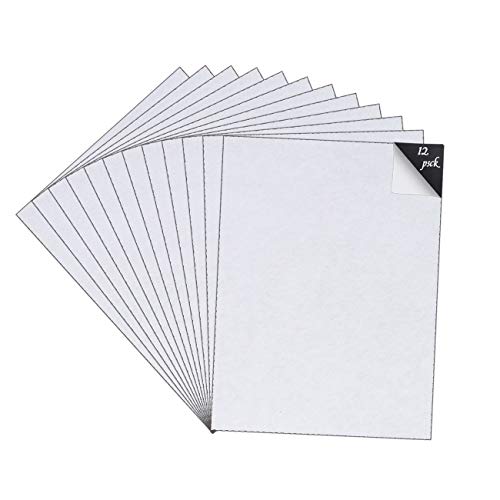 12 Pack Magnetic Sheets With Adhesive Backing Flexible Magnetic Paper Tape Strong Self Adhesive Sticky Magnet Sheets For Photo And Picture Magnets Stickers And Diy Craft Magnets 8X10 Inch #TOP6