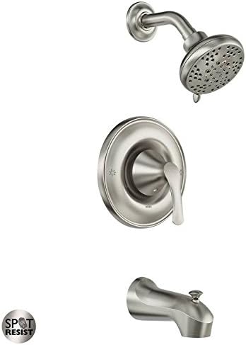 Moen 82550SRN Darcy One Handle Tub and Shower Spot Resistant Brushed Nickel