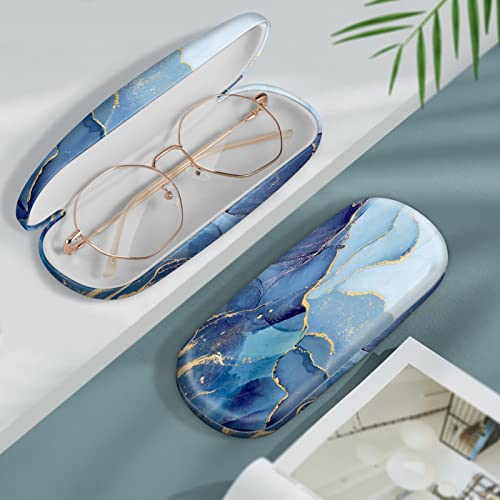 Image of FINTIE Hard Shell Eyeglasses Case, Portable Protective Glasses Cover Eyeglass Holder Box with Cleaning Cloth for Men Women