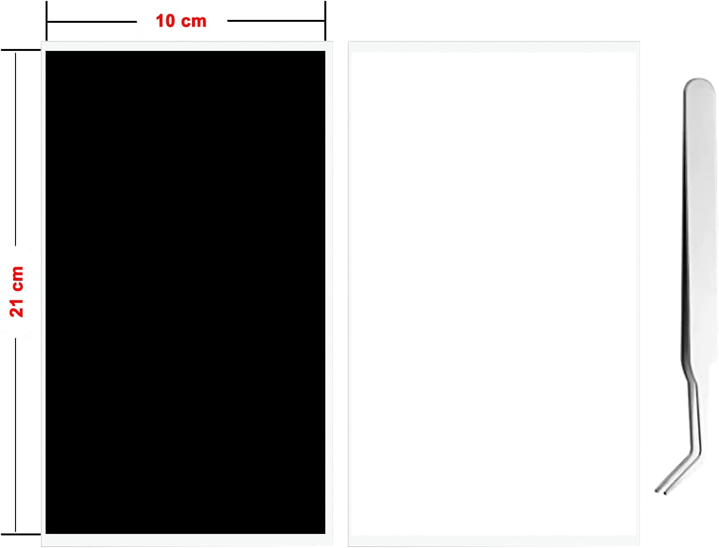 2PCS adesivi di blocco della luce, 20 * 10cm LED luce oscurante adesivo, oscurante luce 80% ~ 100% adesivi per elettronica, TV, router, orologi con 1PCS pinzette (bianco e nero)