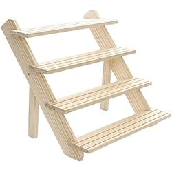 Escalera Estanteria Casa AUklOPVZZ Soporte para exhibición de joyas, estante de escalera de Para madera, dormitorio en casa, dormitorio, collar, brazalete, colgante, reloj, soporte de joyería