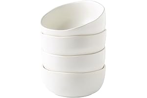 AmorArc Ceramic Bowls Set of 4 for Meals, Snacks, and Soups