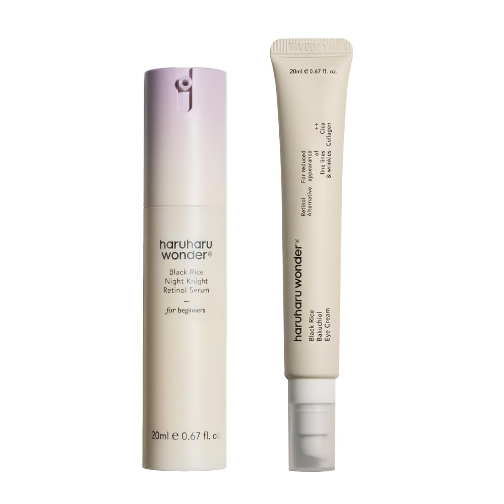 haruharu wonder Night Knight Retinol Serum and Bakuchiol Eye Cream Set