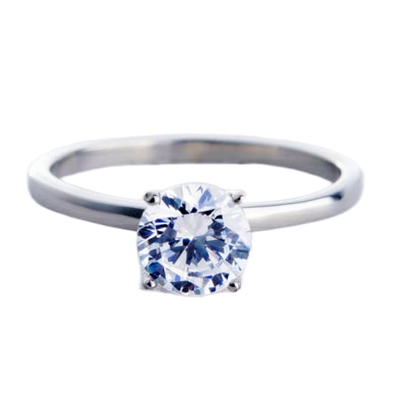 Bague moissanite naturelle de prestige et anneau argent 925 serti
