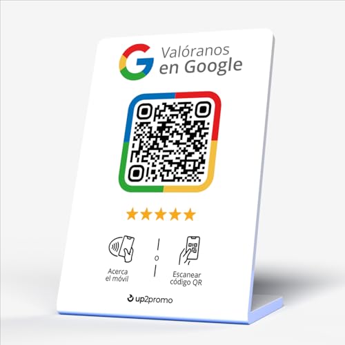 Reseñas NFC y QR Expositor/Pantalla/Letrero para Google (blanco)