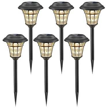 AMAZON - MAGGIFT 8 Lumens Solar Garden Lights Solar Landscape Lights Solar Pathway Lights Outdoor for Lawn, Patio, Yard, Garden, Walkway, 6 Pack