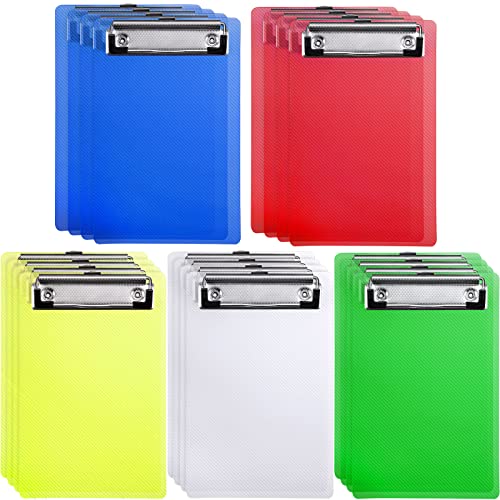 Mini presse-papiers A6 lot de 20 en plastique coloré pour trier vos notes de bureau