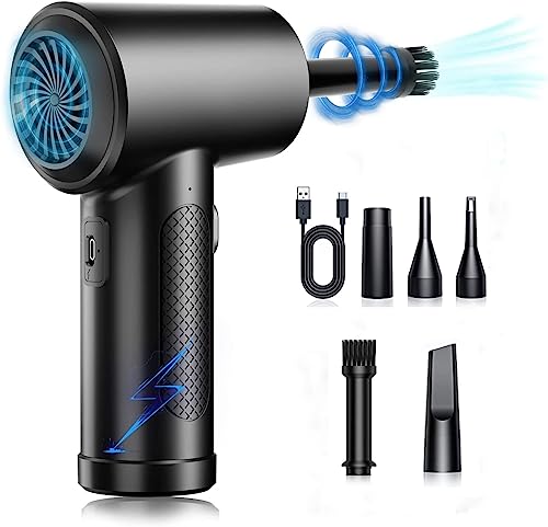 Compressed Air Duster Keyboard Cleaner for Office Reusable no Canned Air Duster Good Replacement for Compressed Air Can Electric air Duster 91000RPM Car Duster Compressed Air 7600mAh