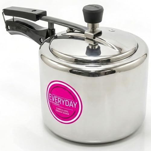Image of Everyday Stainless Steel 3 Litre Pressure Cooker | Mirror Finish | Inner Lid Design | Gas & Induction Compatible | Durable Food Grade Cooker