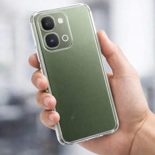 Image of COVERBLACK Soft Rubber Silicon Clear Case Back Cover Compatible for IQOO Z11x 5G - Transparent