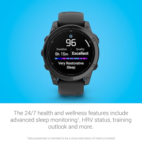Image of Garmin fēnix E - 47 mm, AMOLED, Premium Multisport GPS Smartwatch, Long-Lasting Battery Life, Slate Gray Steel with Black Band