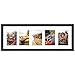 Americanflat 8x24 Black Collage Picture Frame - 5 Openings - Display 4x6 Photos - Panorama Frame