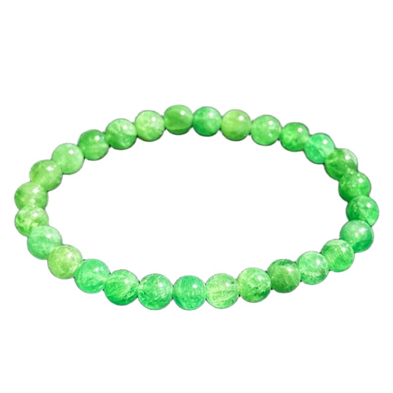 Tsavorite naturelle 7mm bracelet énergétique en pierre ronde lisse pour lithothérapie LK_WOSB_00355