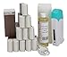 Epilwax Completa Kit Depilazione con Cera de chocolate - Incluye 12 Cartuchos de Cera Roll On Recambiables, Calentador De Cera Roll On, 100 Tiras y Aceite de Depilación