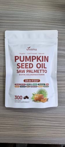 Image of VivoNu Pumpkin Seed Oil with Saw Palmetto Capsules