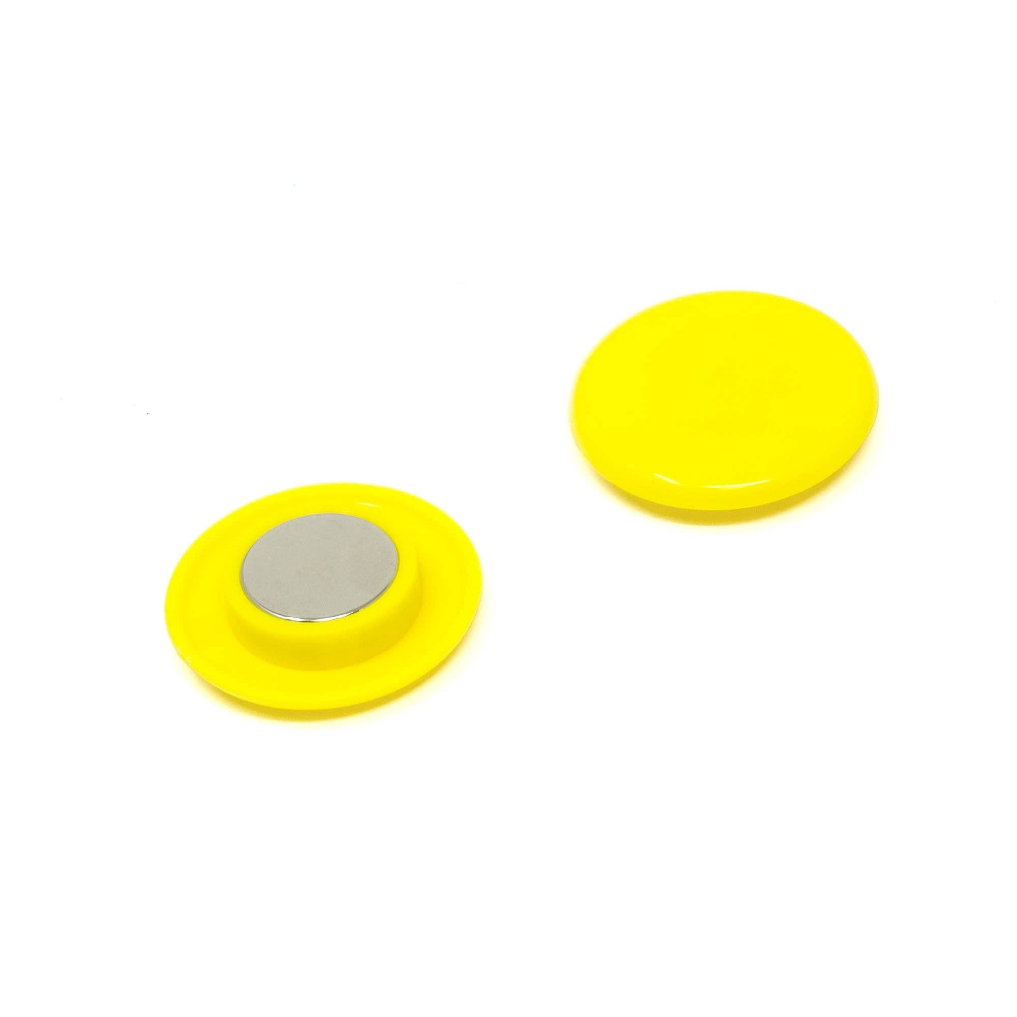 Magnete Per Ufficio Di Pianificazione Gialla Ad Alta Potenza Per Frigorifero, Lavagna, Tabellone, Archiviazione - 40mm Dia x 11mm Di Alto - Pacco Di 60