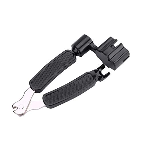 BHDD Cortador de Cuerdas Negro, Extractor de pasadores de Puente, enrollador de Cuerdas de Guitarra ergonómicamente, Herramientas de Cuerdas de bajo Uso de mandolinas de Cover
