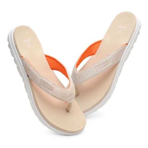 Image of YOHO Fauna 002 V-Strap Slippers for Women | Lightweight EVA Comfort | Platform Sole | Breathable Fabric Upper | Shock Absorption | Water-Resistant | Easy to Style