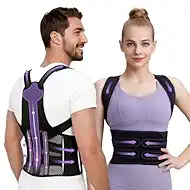 Posture Corrector for Women and Men, Adjustable Back Support Brace for Office, Home, Daily Wear, Breathable Shoulder Straightener for Upper Lower Back Pain Relief, Under Clothes Hunchback Correction
