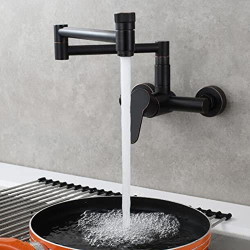 Robinet de Cuisine Mural Eau Chaude Froide Pivotant et Pliable - 4