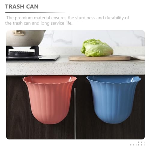 Caneca de basura colgante con forma de flor para cocina, 6 piezas miniatura 3
