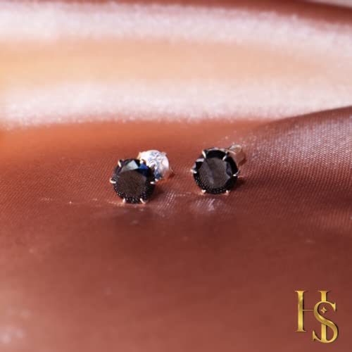 925 Silver 6mm CZ Solitaire Stud Earrings