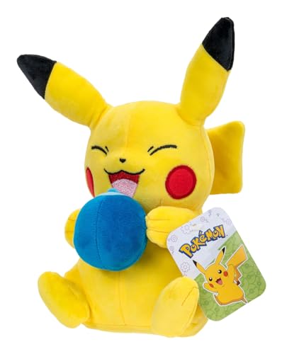 Pokémon Pikachu with Blue Oran Berry 8 Inch 20cm Plush Soft Toy, (PKW2699), Yellow, 8 inches - Image 2