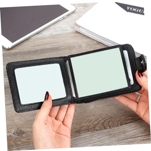 1pc Leather Zipper Wallet Purse Credit Card Holder Multiple Slots Compact Design for Everyday Use for Men and Women Black2