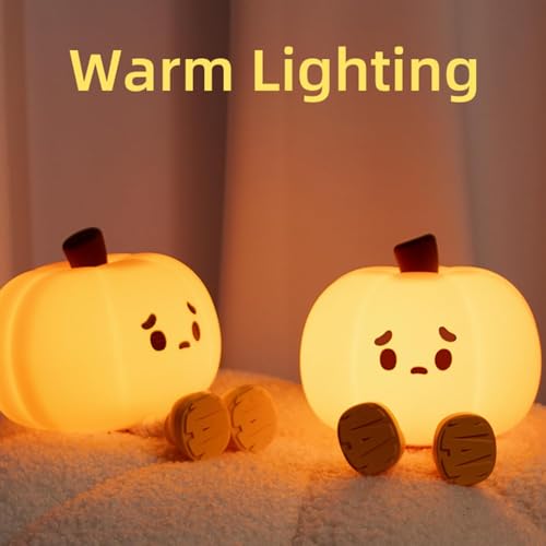 Upxiang Pumpkin Night Light, Cute LED Lamp - Image 4