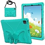 OWSIHNZBF Case for iPad Air 13-Inch M4 2026 Model Numbers: A3462 / A3464,Lightweight Eva Rugged Shockproof Protective Cover Stand(Green)