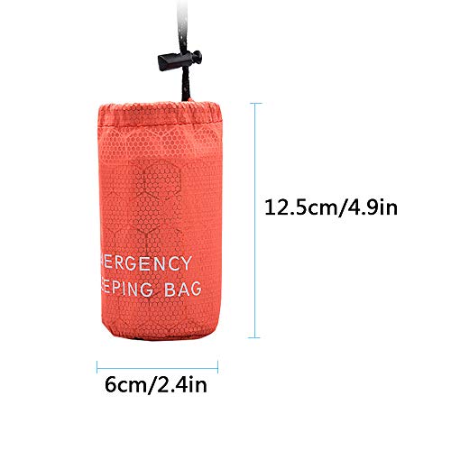 Saco de dormir, Andoer Saco de dormir de emergência térmico portátil com saco de armazenamento de co