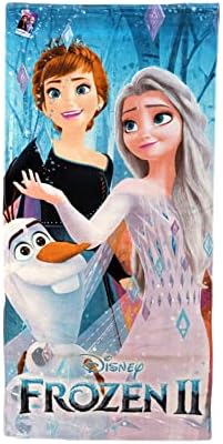 Disney Frozen II Beach Towel Elsa Anna Olaf 28"x58" (Diamond Frozen)