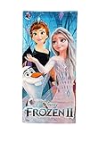 Disney Frozen II Beach Towel Elsa Anna Olaf 28"x58" (Diamond Frozen)