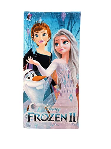 Disney Frozen Ii Beach Towel Elsa Anna Olaf 28"X58" (Diamond Frozen) #TOP6