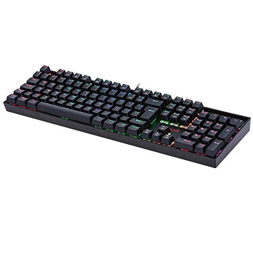 Redragon, Teclado Mecânico Gamer Mitra RGB (Switch Outemu Blue) - Preto glide