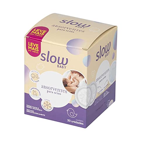 Slow Absorvente Para Seios Descartáveis Caixa Com 30 Unidades Linha Baby Lanossi.