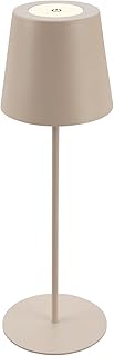 BRILONER - Lampe de table LED sans fil, tactile, à intensité variable, réglable en hauteur, lampe à accu, lampe d'extérieur, 36x10,5 cm, Beige