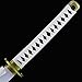 JIHPEN sword,one Piece Roronoa Zoro Katana.1045 High Carbon Steel. Sharp.Anime Samurai Katana.41-inch Multiple Styles Available (Wado Ichimonji, White)