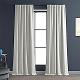 HPD Half Price Drapes Bellino Room Darkening Curtain 50 X 120 (1 Panel), BOCH-PL1611-120, Chalk Off White