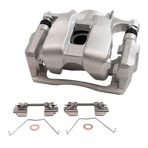 Image of TRQ Front and Rear Brake Caliper Set Zinc Coated Brackets Hardware Compatible with 2016-2017 Honda Accord